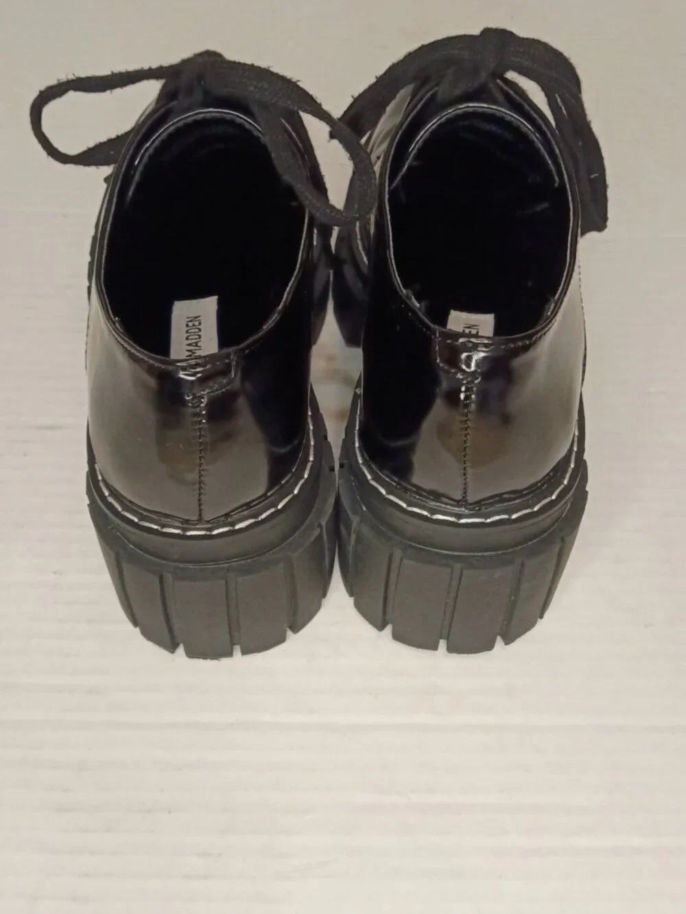 Steve Madden Delaney Black Patent Platform Oxfords Women’s Size 5.5M